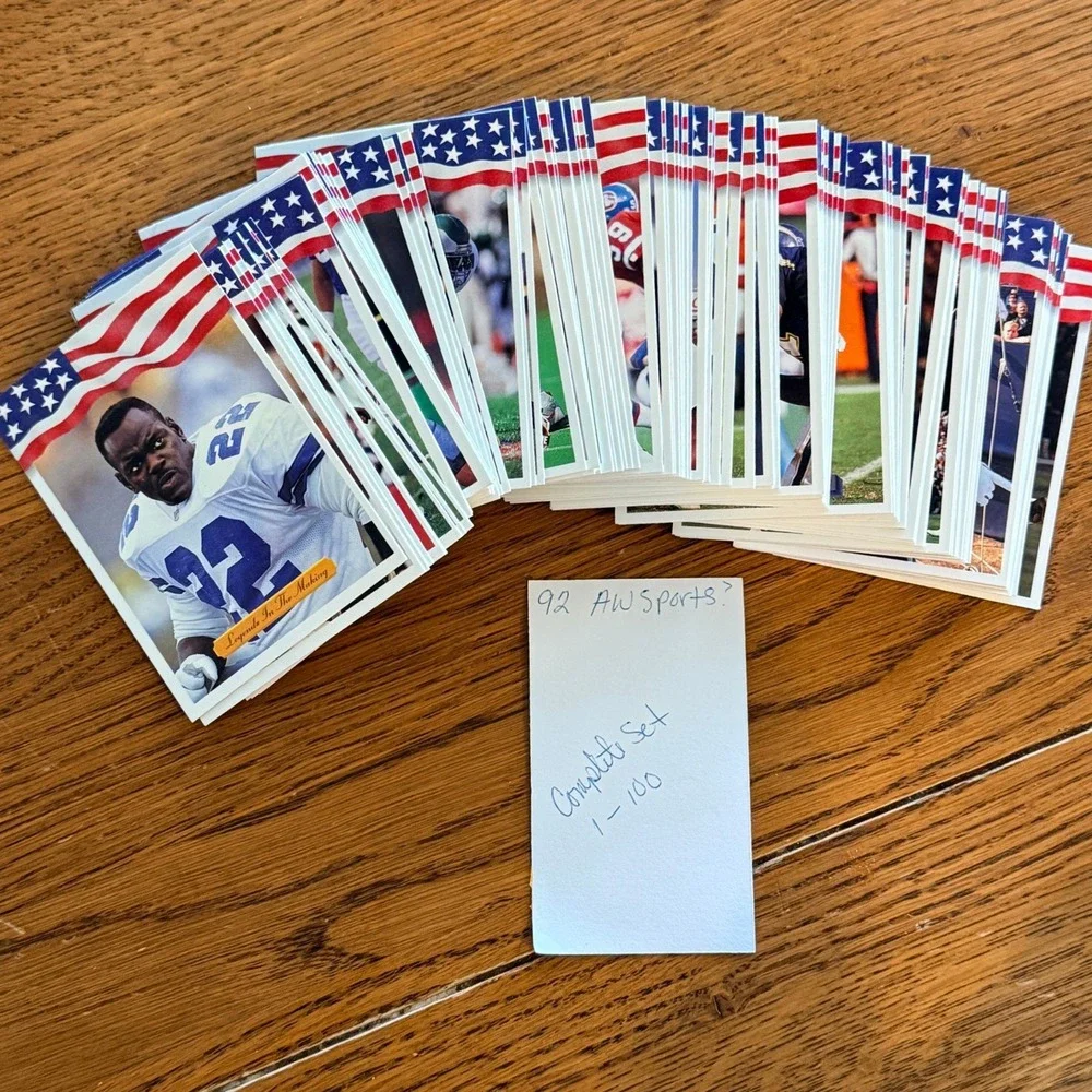 1992 AW Sports Football Card Lot 100 #1-100 Emmitt Smith Aikman NFL